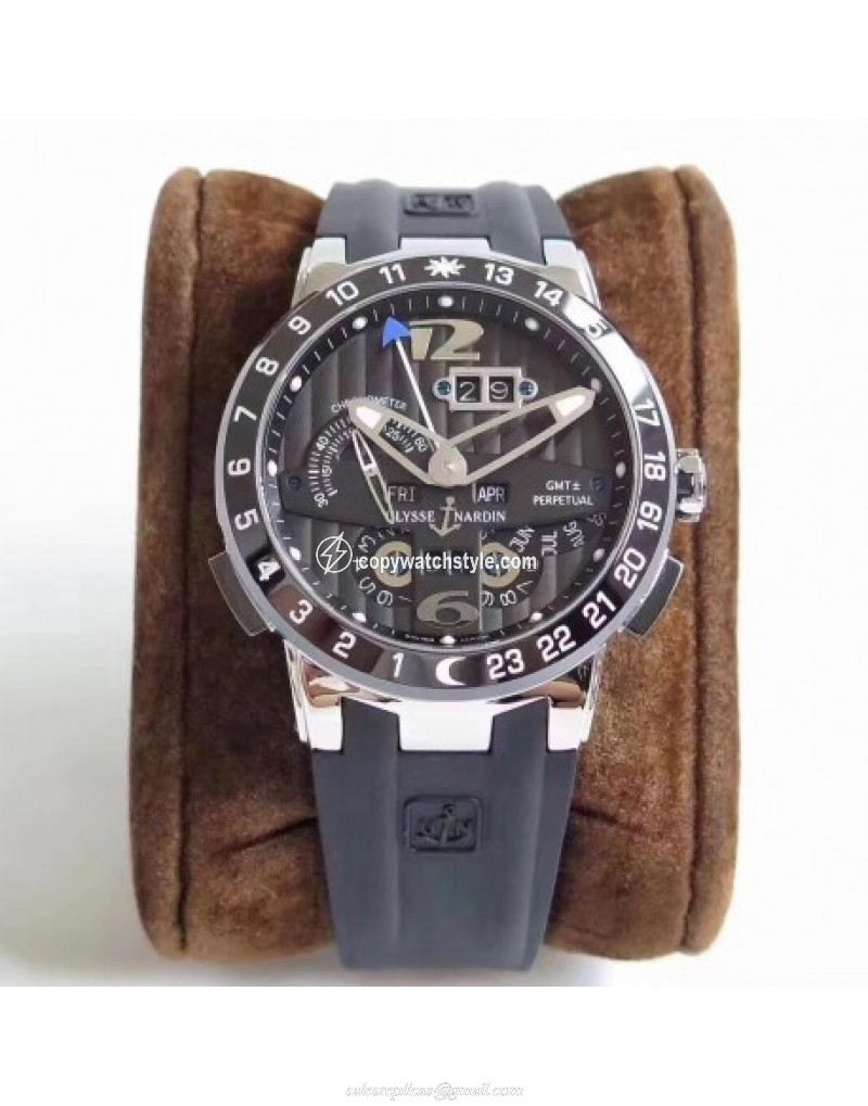 Ulysse Nardin El Toro GMT +/- Perpetual Calendar 320-00-3 TWA Stainless Steel Black Ulysse Nardin El Toro GMT +/- Perpetual Calendar 320-00-3 TWA Stainless Steel Black