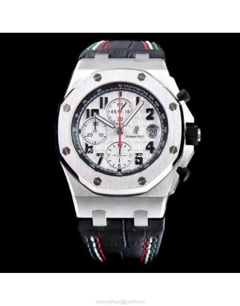 Audemars Piguet Royal Oak Offshore Pride Of Mexico 26297IS.OO.D101CR.01 JF V2 Stainless Steel White Audemars Piguet Royal Oak Offshore Pride Of Mexico 26297IS.OO.D101CR.01 JF V2 Stainless Steel White