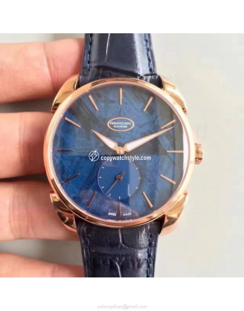 Parmigiani Fleurier Tonda 1950 PFC267-1000600-HA3141 Rose Gold Meteorite Blue 