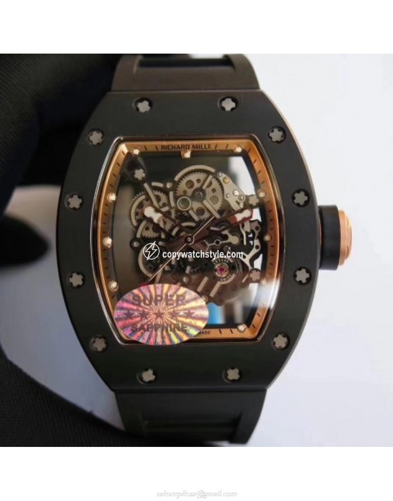 Richard Mille RM55 KV Ceramic Rose Gold Skeleton Richard Mille RM55 KV Ceramic Rose Gold Skeleton