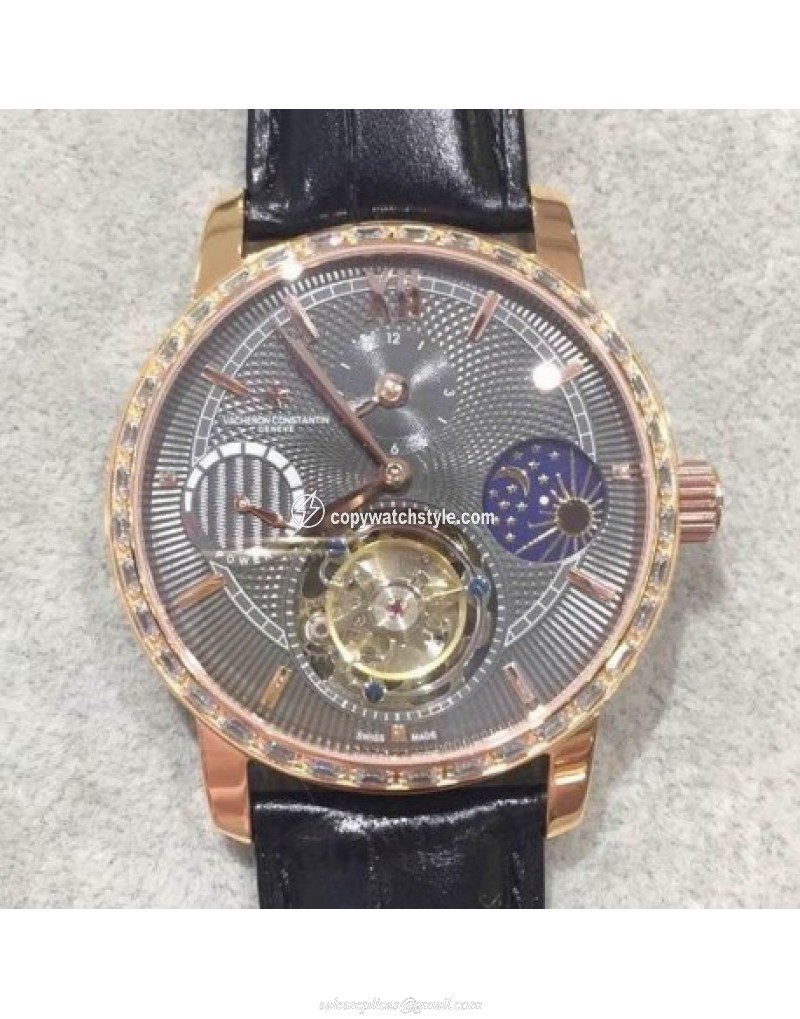 Vacheron Constantin Patrimony Tourbillon Rose Gold & Diamonds Black Vacheron Constantin Patrimony Tourbillon Rose Gold & Diamonds Black