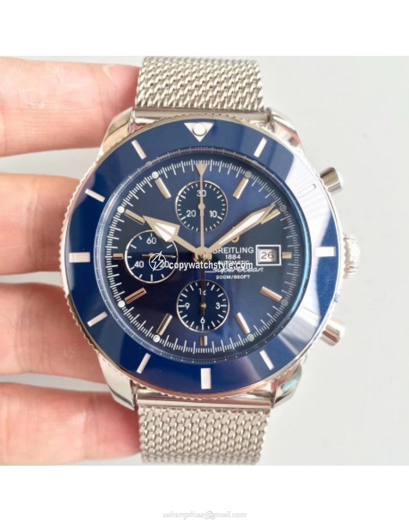 Breitling Superocean Heritage II Chronograph 46 A1332024/C817/152A Noob Stainless Steel Blue 