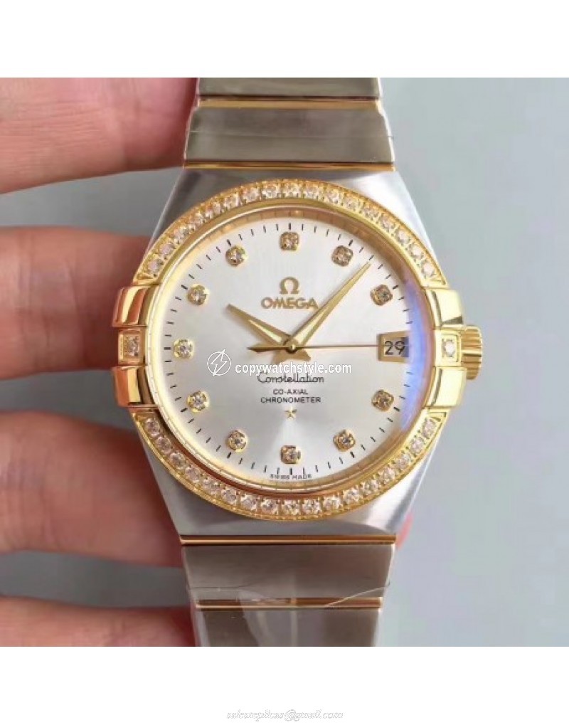 Omega Constellation 123.25.38.21.52.002 38MM SSS Stainless Steel & Yellow Gold Rhodium Omega Constellation 123.25.38.21.52.002 38MM SSS Stainless Steel & Yellow Gold Rhodium