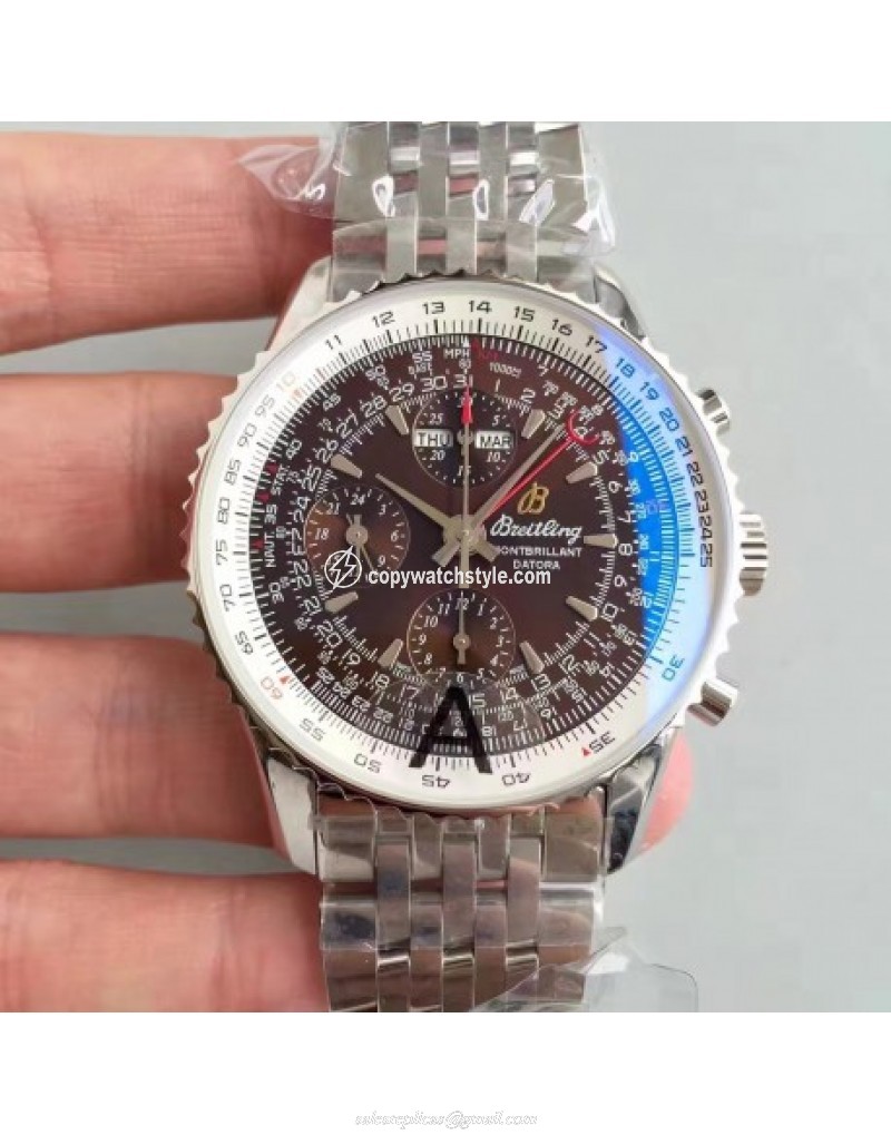 Breitling Navitimer Montbrillant Datora A21330 JF Stainless Steel Chocolate Breitling Navitimer Montbrillant Datora A21330 JF Stainless Steel Chocolate