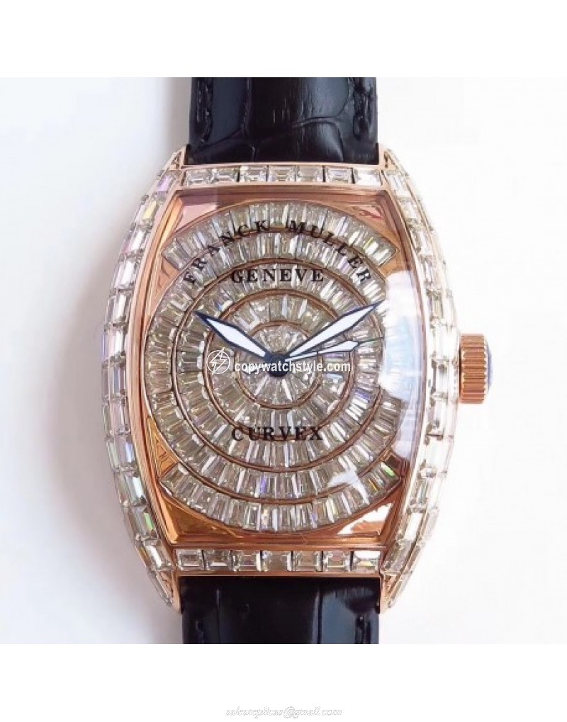 Franck Muller Cintree Curvex 8880 CC AT D ABF Rose Gold & Diamonds Diamond Franck Muller Cintree Curvex 8880 CC AT D ABF Rose Gold & Diamonds Diamond