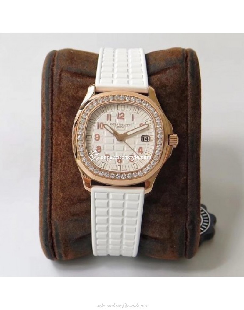 Patek Philippe Aquanaut Luce Ladies 5067A PP Rose Gold & Diamonds White Patek Philippe Aquanaut Luce Ladies 5067A PP Rose Gold & Diamonds White