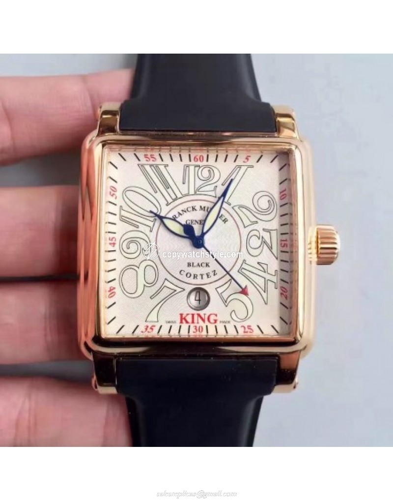 Franck Muller Conquistador Cortez King 10000KSC ZX Rose Gold White Franck Muller Conquistador Cortez King 10000KSC ZX Rose Gold White