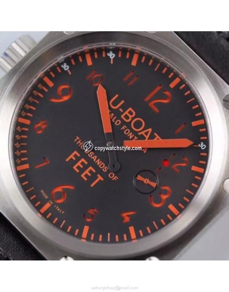 U-Boat Thousands Of Feet 1918 Stainless Steel Black & Red 