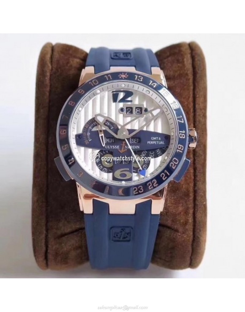 Ulysse Nardin El Toro GMT +/- Perpetual Calendar 326-00 TWA Rose Gold Silver 