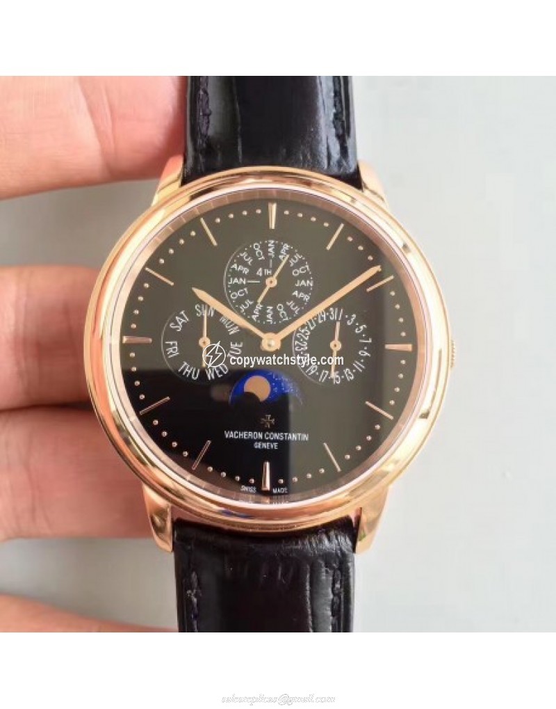 Vacheron Constantin Patrimony Perpetual Calendar 43175/000R-B343 BF Rose Gold Black Vacheron Constantin Patrimony Perpetual Calendar 43175/000R-B343 BF Rose Gold Black