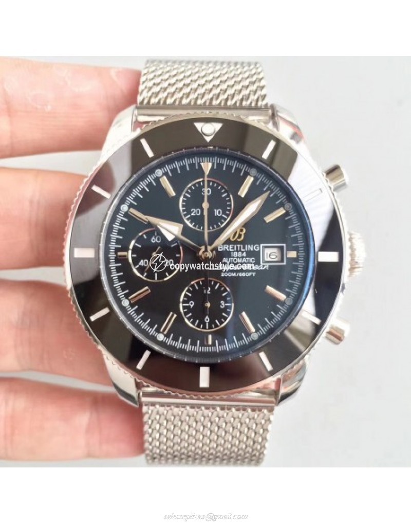 Breitling Superocean Heritage II Chronograph 46 A1332024/B908/152A Noob Stainless Steel Black Breitling Superocean Heritage II Chronograph 46 A1332024/B908/152A Noob Stainless Steel Black