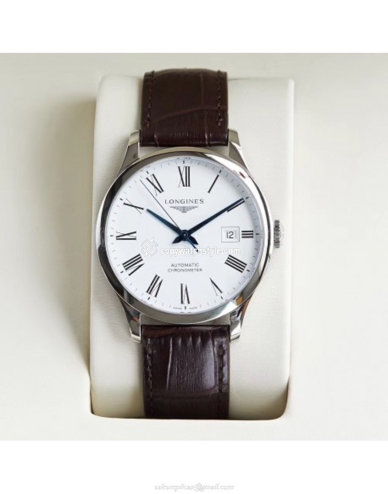 Longines Record L2.821.4.11.2 AF Stainless Steel White Longines Record L2.821.4.11.2 AF Stainless Steel White