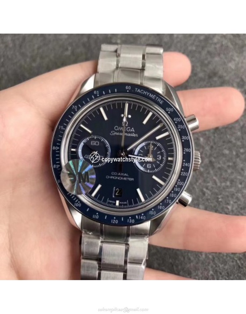 Omega Speedmaster Moonwatch Co-Axial Chronograph 44.25MM 311.90.44.51.03.001 OM V2 Stainless Steel Blue Omega Speedmaster Moonwatch Co-Axial Chronograph 44.25MM 311.90.44.51.03.001 OM V2 Stainless Steel Blue