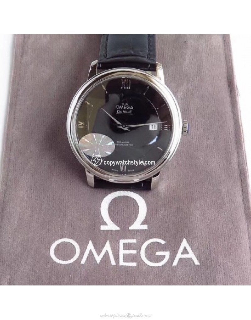 Omega De Ville Prestige Co-Axial 39.5MM 424.13.40.20.01.001 MKS V4 Stainless Steel Black 