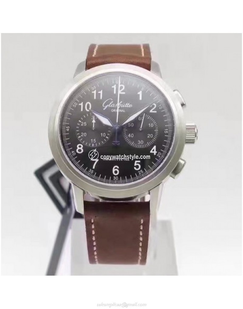 Glashutte Original Senator Chronograph XL 1-39-34-20-42-04 GF Stainless Steel Black Glashutte Original Senator Chronograph XL 1-39-34-20-42-04 GF Stainless Steel Black