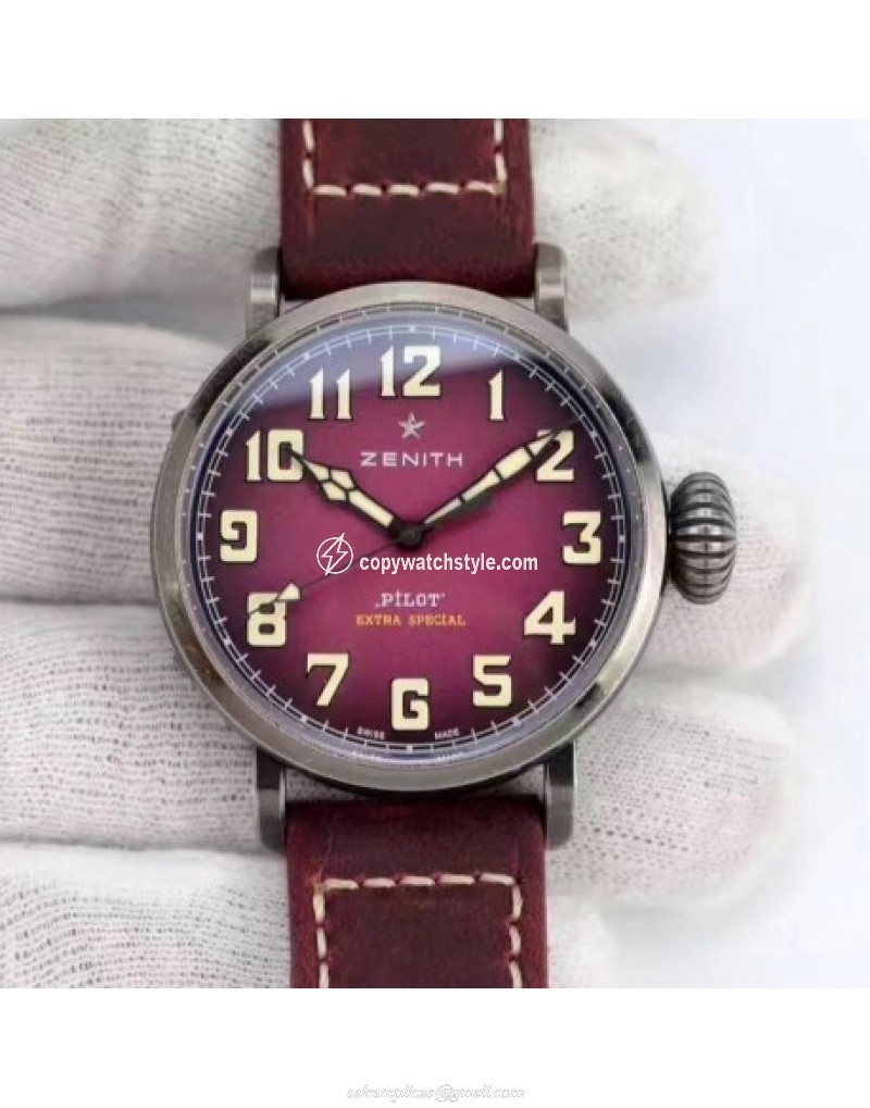Zenith Pilot Type 20 Extra Special Ton Up 45MM 11.2430.679.21.C801 XF Stainless Steel Purple 