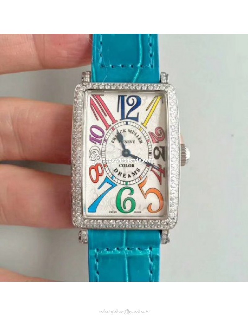 Franck Muller Ladies Long Island 1952 1200 CH COL DRM D GF Stainless Steel & Diamonds Silver Franck Muller Ladies Long Island 1952 1200 CH COL DRM D GF Stainless Steel & Diamonds Silver