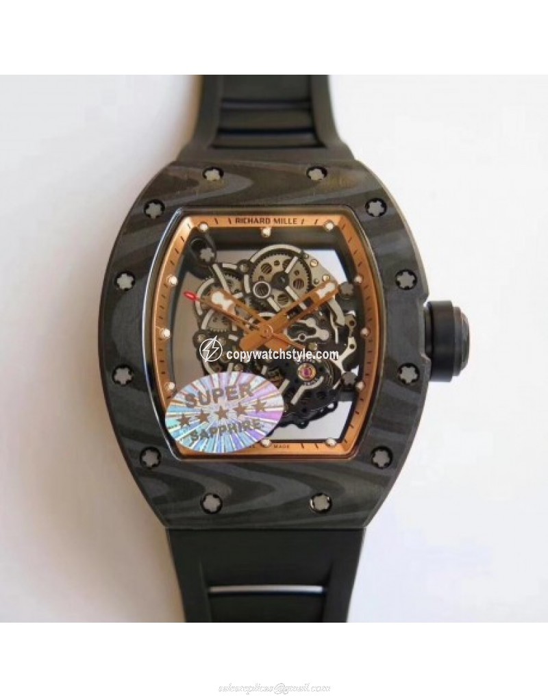 Richard Mille RM055 Bubba Watson KV Forged Carbon Rose Gold Skeleton Richard Mille RM055 Bubba Watson KV Forged Carbon Rose Gold Skeleton