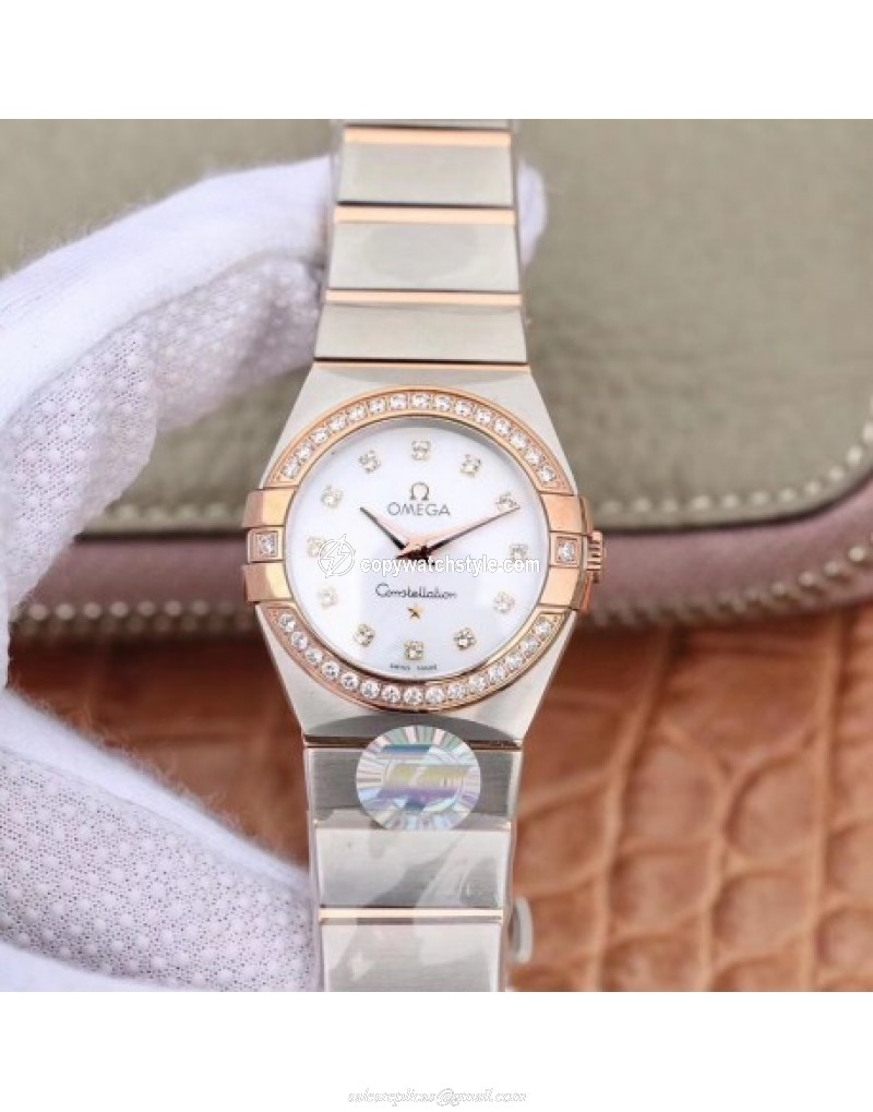 Omega Constellation Quartz 27MM ZF Stainless Steel & Diamonds Mother Of Pearl Omega Constellation Quartz 27MM ZF Stainless Steel & Diamonds Mother Of Pearl