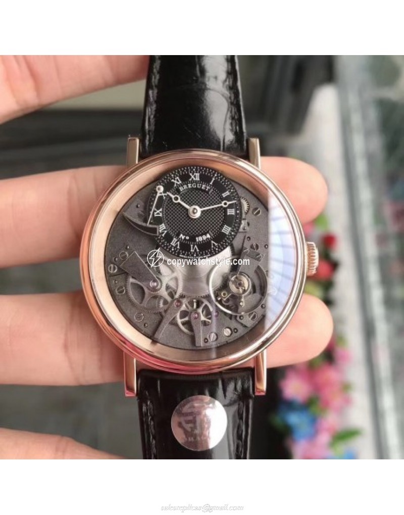 Breguet Tradition 7057BR/G9/9W6 SF V2 Rose Gold Black & Grey Skeleton Breguet Tradition 7057BR/G9/9W6 SF V2 Rose Gold Black & Grey Skeleton