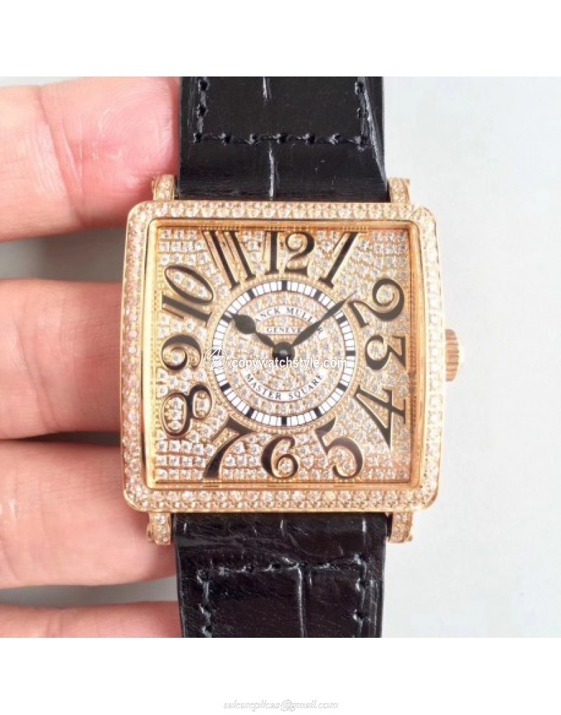 Franck Muller Master Square Ladies 6002 M QZ D GF Rose Gold & Diamonds Diamond Franck Muller Master Square Ladies 6002 M QZ D GF Rose Gold & Diamonds Diamond