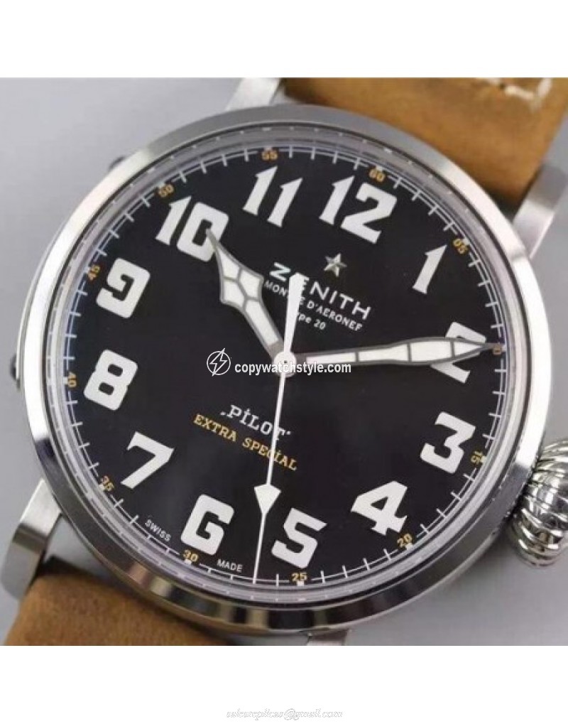 Zenith Pilot Type 20 GMT SS/LE 45mm Best Edition Black Zenith Pilot Type 20 GMT SS/LE 45mm Best Edition Black