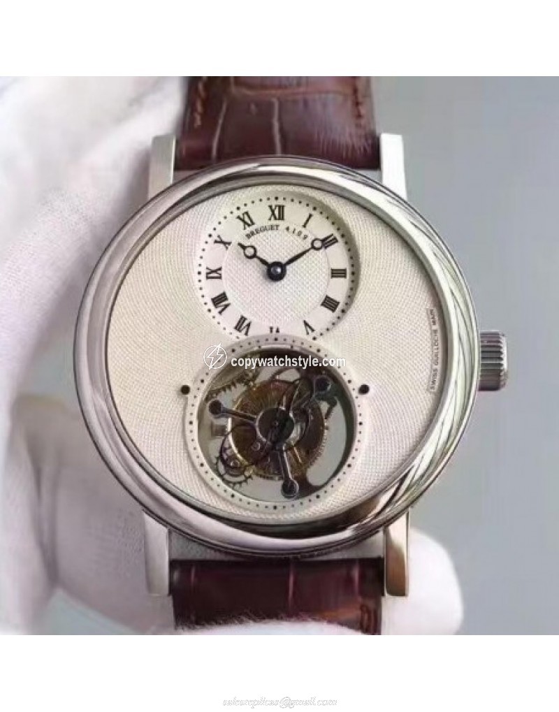 Breguet Classique Complications Tourbillon 5357PT/12/9V6 AX Stainless Steel White 