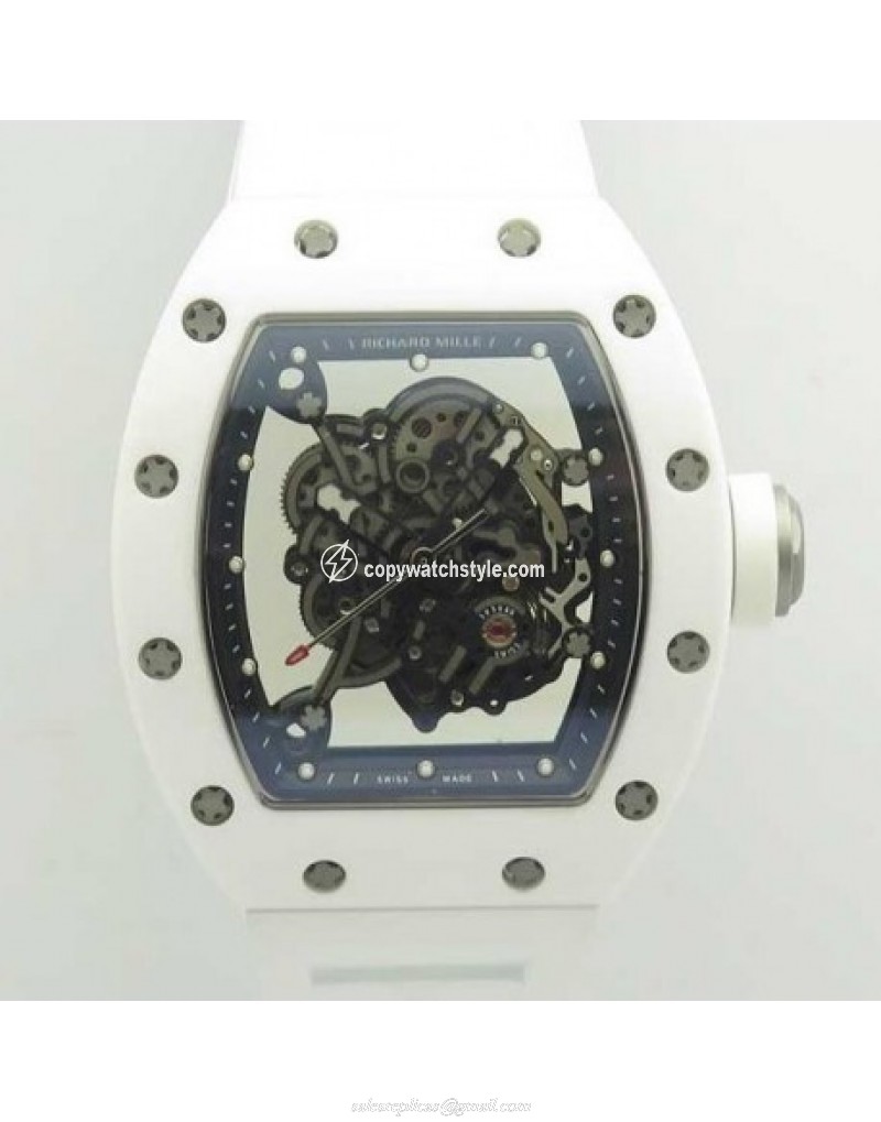 Richard Mille RM055 KV V2 White Ceramic Skeleton 