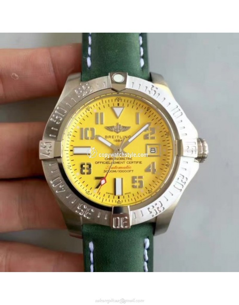 Breitling Avenger II Seawolf A1733110/I519/189X/A20BASA.1 Noob Stainless Steel Yellow Breitling Avenger II Seawolf A1733110/I519/189X/A20BASA.1 Noob Stainless Steel Yellow