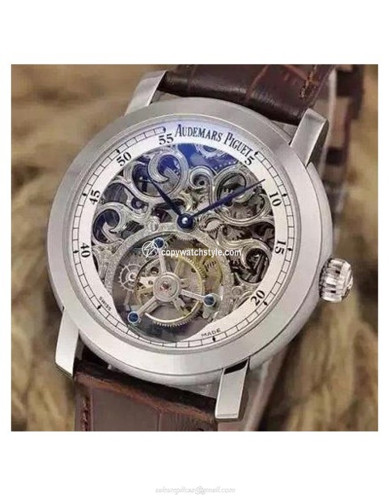 Audemars Piguet Jules Audemars Tourbillon Stainless Steel Skeleton & White Audemars Piguet Jules Audemars Tourbillon Stainless Steel Skeleton & White