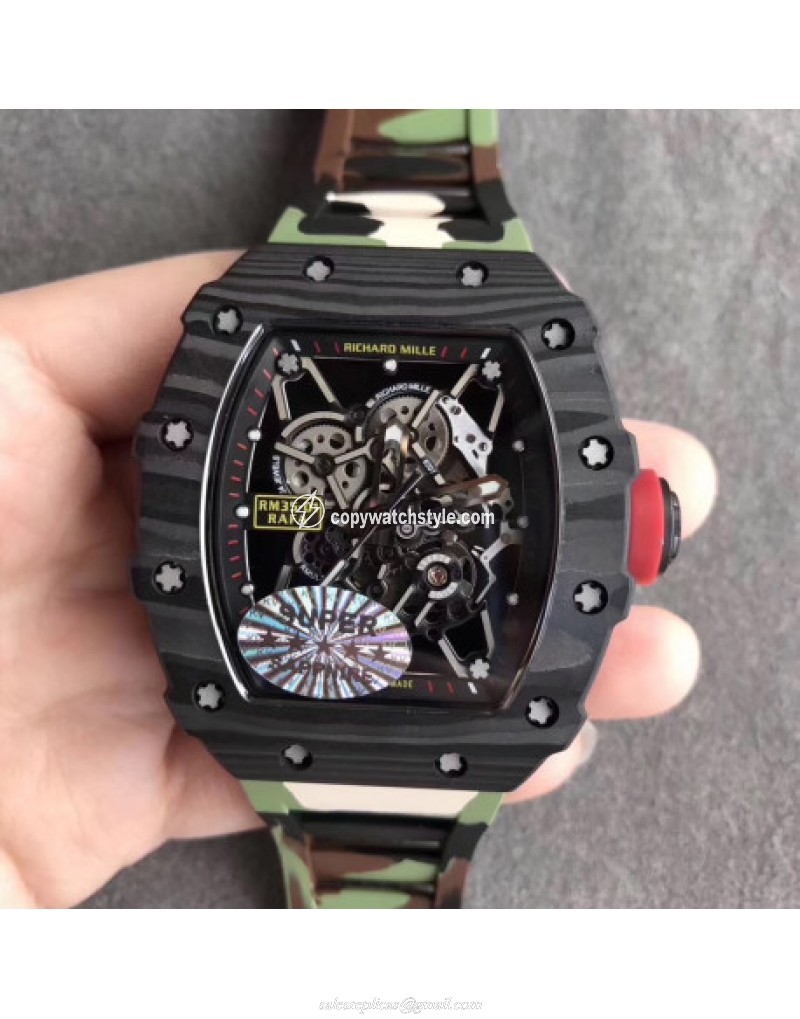 Richard Mille RM35-02 Rafael Nadal KV Forged Carbon Skeleton Richard Mille RM35-02 Rafael Nadal KV Forged Carbon Skeleton