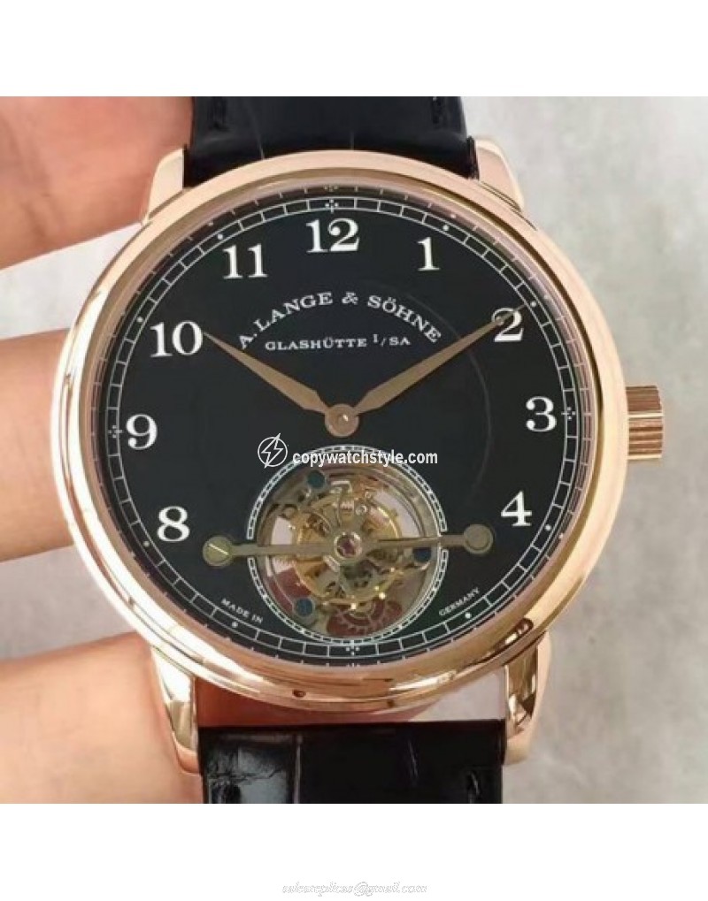 A. Lange & Sohne 1815 Tourbillon 730.032 Rose Gold Black A. Lange & Sohne 1815 Tourbillon 730.032 Rose Gold Black
