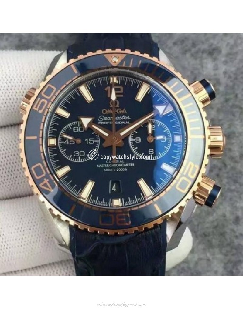 Omega Seamaster Planet Ocean 600M Chronograph Rose Gold Blue Omega Seamaster Planet Ocean 600M Chronograph Rose Gold Blue