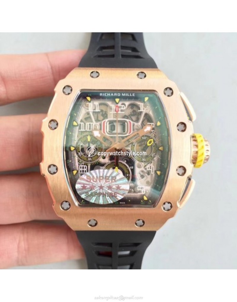 Richard Mille RM011 Felipe Massa Chronograph KV Rose Gold Skeleton Richard Mille RM011 Felipe Massa Chronograph KV Rose Gold Skeleton