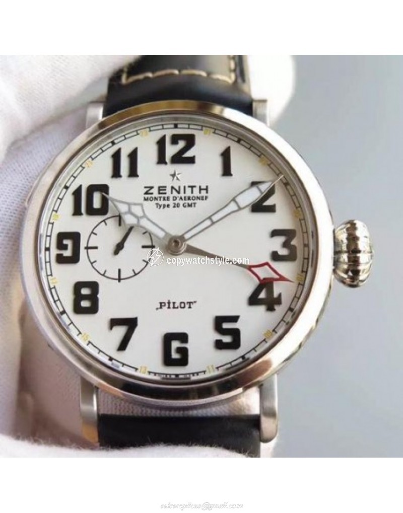 Zenith Pilot Type 20 GMT SS/LE 45mm Best Edition White Zenith Pilot Type 20 GMT SS/LE 45mm Best Edition White
