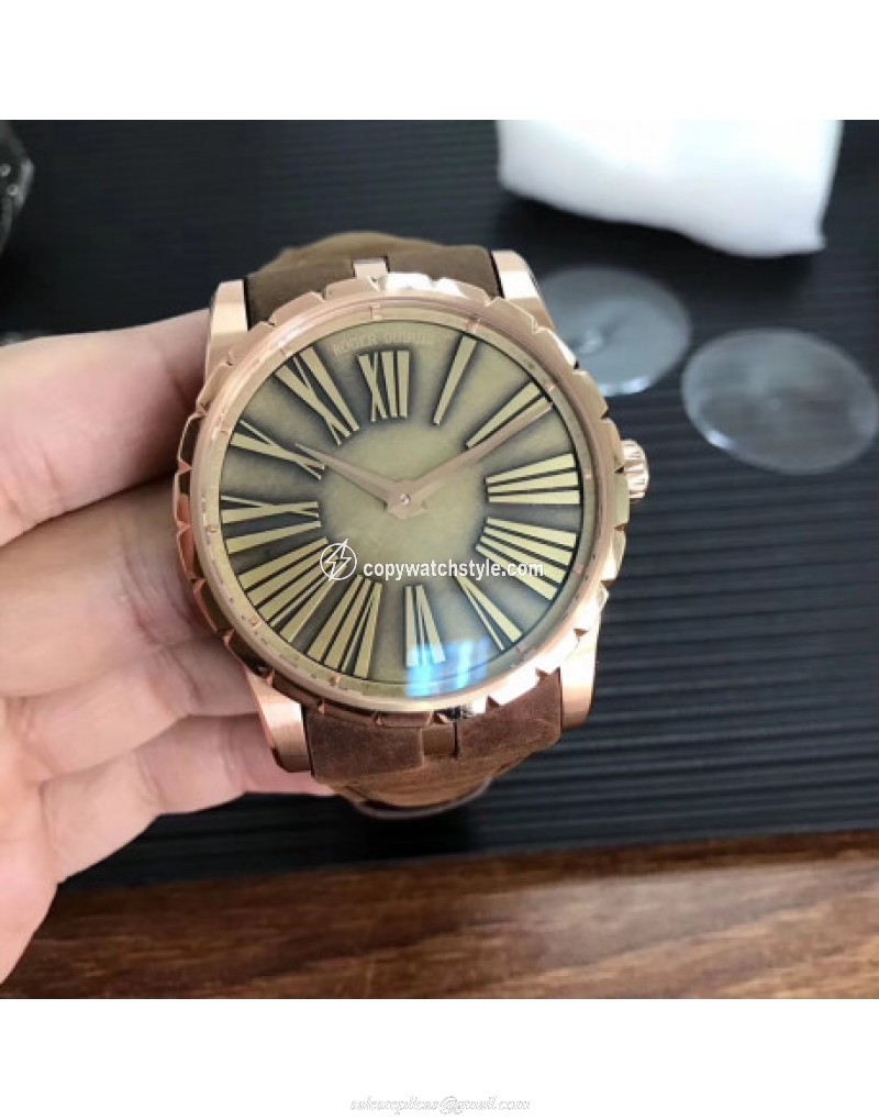 Roger Dubuis Excalibur DBEX0050 RD Rose Gold Brown Roger Dubuis Excalibur DBEX0050 RD Rose Gold Brown