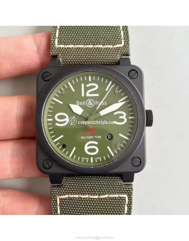 Bell & Ross Aviation Military Type BR 03-92 ZF PVD Green Bell & Ross Aviation Military Type BR 03-92 ZF PVD Green