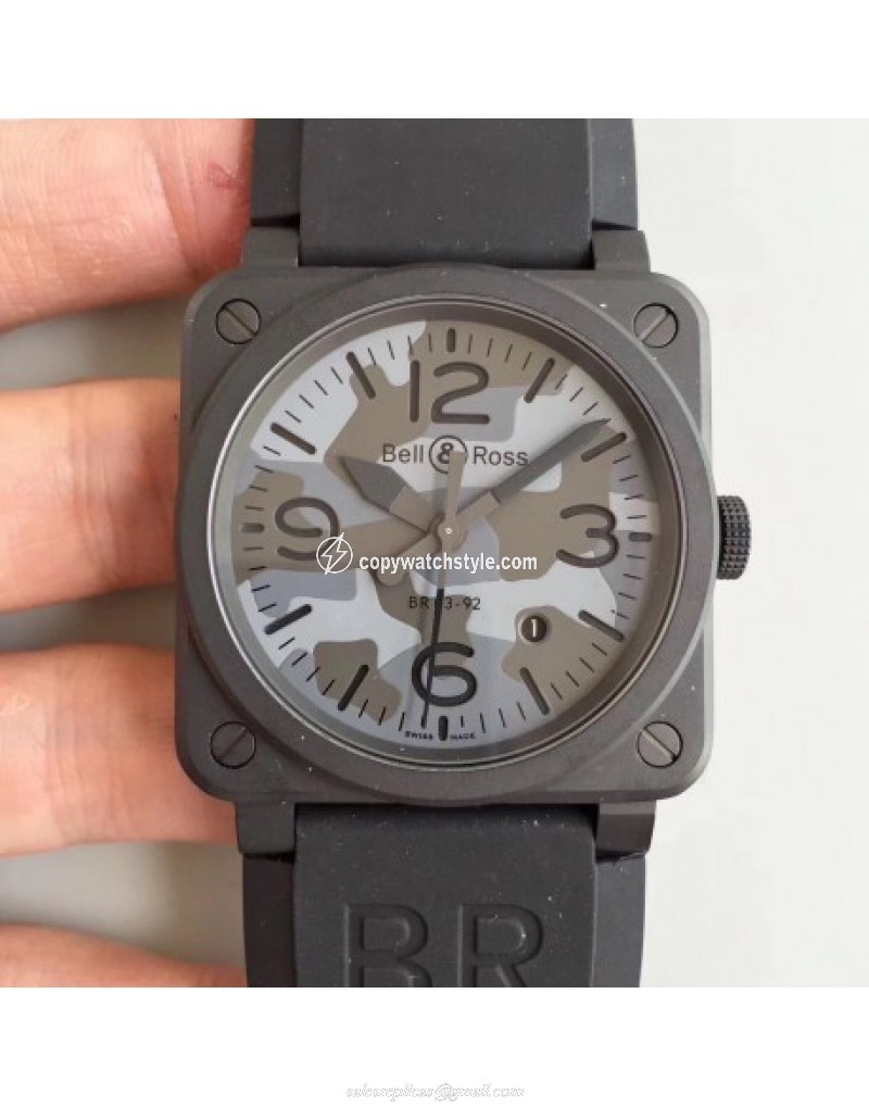 Bell & Ross BR 03-92 Black Camo Noob PVD Blue Safari Bell & Ross BR 03-92 Black Camo Noob PVD Blue Safari