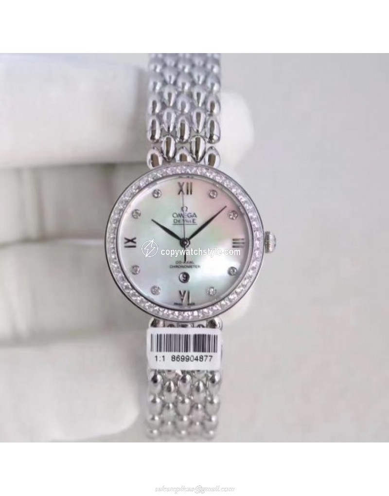 Omega De Ville Dewdrop 424.55.33.20.55.007 XF StainlessSteel & Diamonds Mother Of Pearl Omega De Ville Dewdrop 424.55.33.20.55.007 XF StainlessSteel & Diamonds Mother Of Pearl