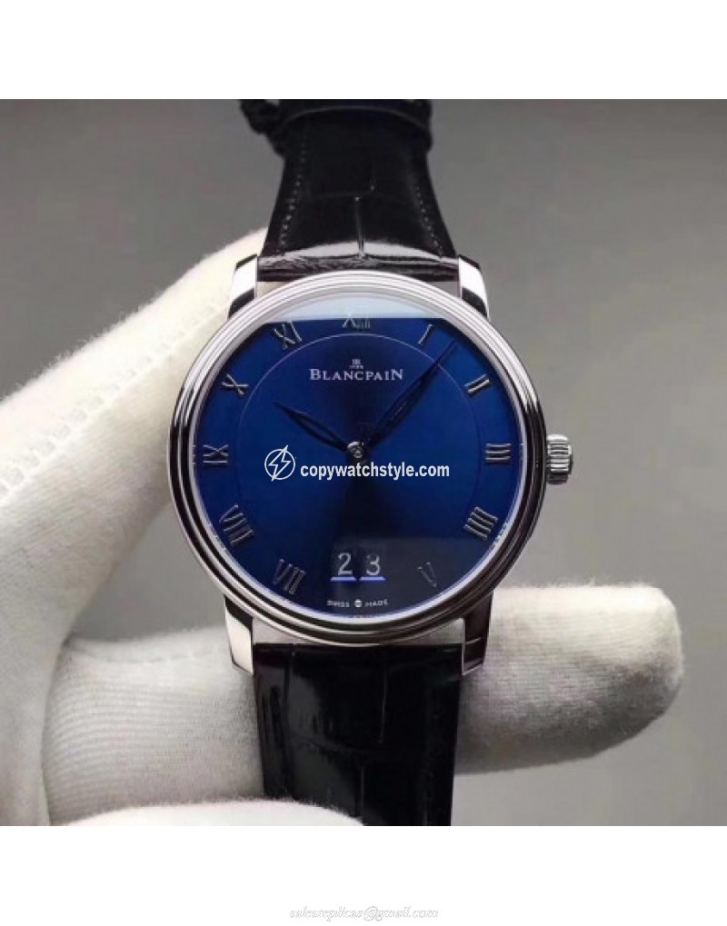 Blancpain Villeret Grande Date 6669-1127-55B HG V2 Stainless Steel Blue Blancpain Villeret Grande Date 6669-1127-55B HG V2 Stainless Steel Blue