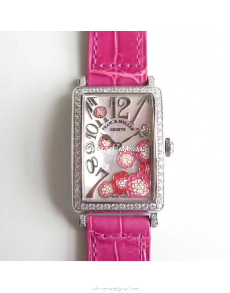 Franck Muller Ladies Long Island 952 QZ REL MOP VL D1R EA Stainless Steel & Diamonds Mother Of Pearl Franck Muller Ladies Long Island 952 QZ REL MOP VL D1R EA Stainless Steel & Diamonds Mother Of Pearl