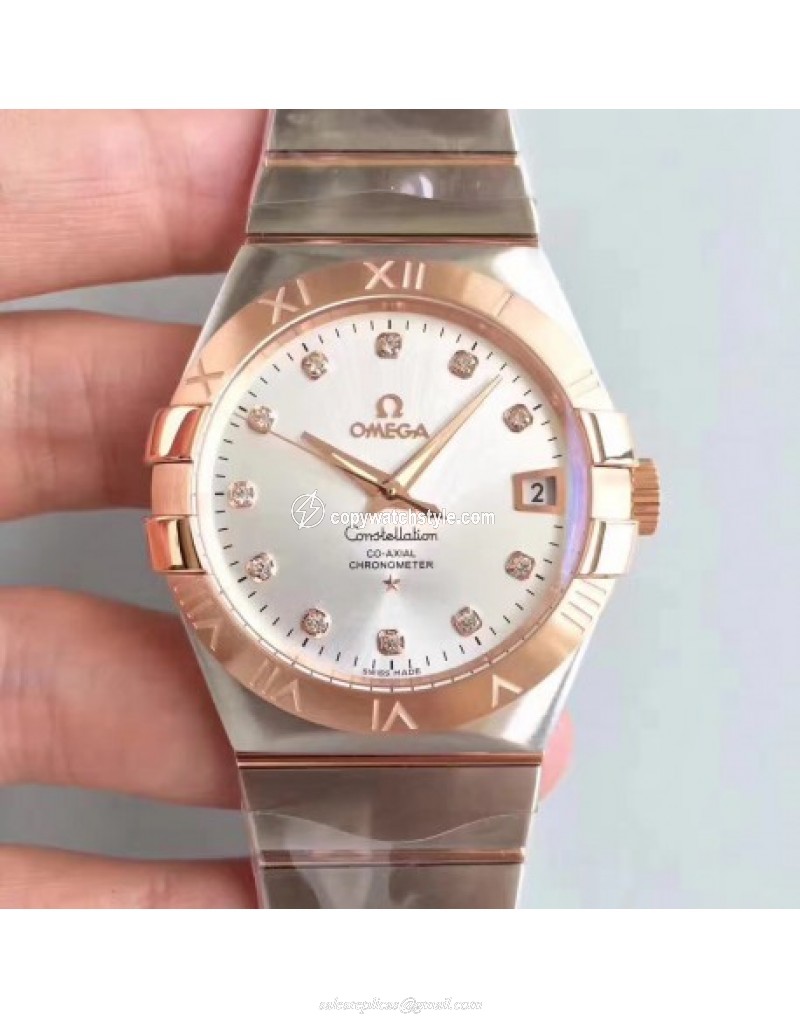 Omega Constellation 123.20.38.21.52.001 38MM SSS Stainless Steel & Rose Gold Rhodium Omega Constellation 123.20.38.21.52.001 38MM SSS Stainless Steel & Rose Gold Rhodium