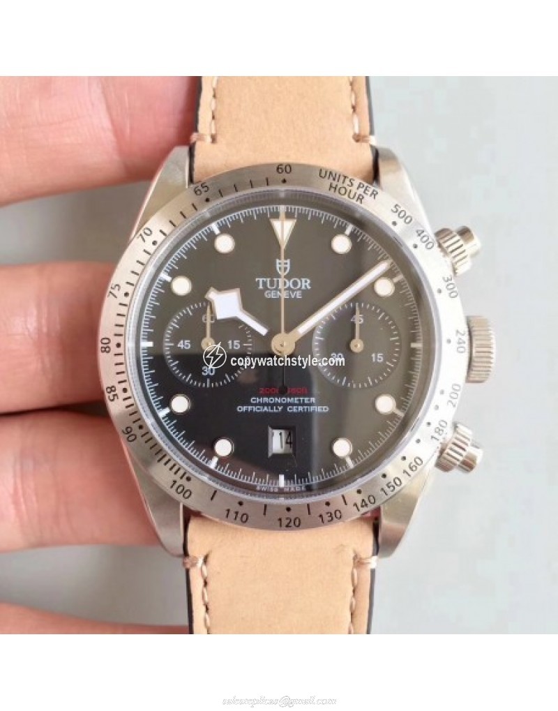 Tudor Heritage Black Bay Chrono 2018 79350-0002 Noob Stainless Steel Black 