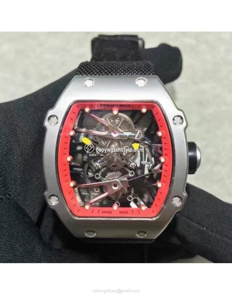 Richard Mille RM27-02 Stainless Steel Red & Skeleton 