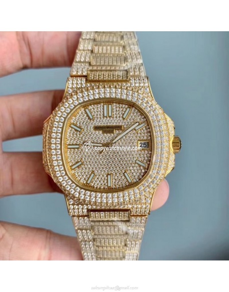 Patek Philippe Nautilus Jumbo 5719/10G-010 WF Yellow & Diamonds Diamond Patek Philippe Nautilus Jumbo 5719/10G-010 WF Yellow & Diamonds Diamond