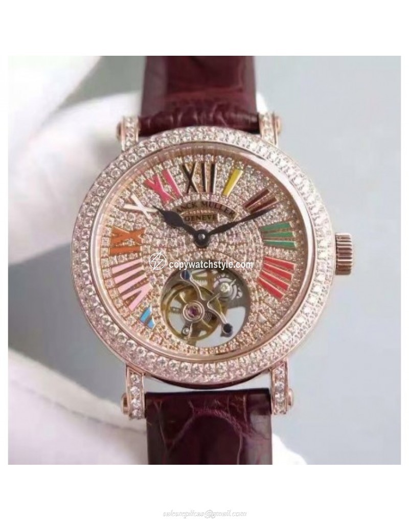 Franck Muller Color Dreams Tourbillon Imperial Rose Gold & Diamonds Diamonds Franck Muller Color Dreams Tourbillon Imperial Rose Gold & Diamonds Diamonds