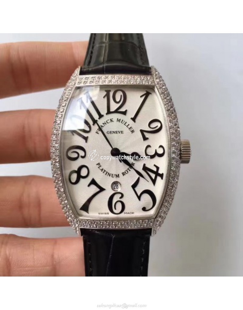 Franck Muller 7880 SC DT Platinum Rotor ZX Stainless Steel & Diamonds White Franck Muller 7880 SC DT Platinum Rotor ZX Stainless Steel & Diamonds White