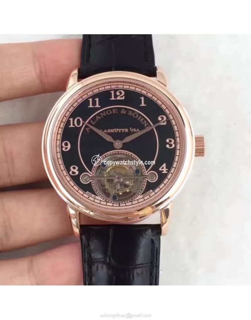 A. Lange & Sohne 1815 Tourbillon 730.032 LH Rose Gold Black A. Lange & Sohne 1815 Tourbillon 730.032 LH Rose Gold Black