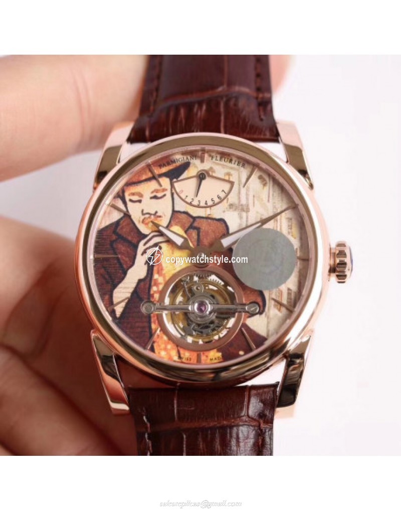 Parmigiani Fleurier Tonda Tourbillon PFS251 JB Rose Gold Beige & Brown Man Parmigiani Fleurier Tonda Tourbillon PFS251 JB Rose Gold Beige & Brown Man