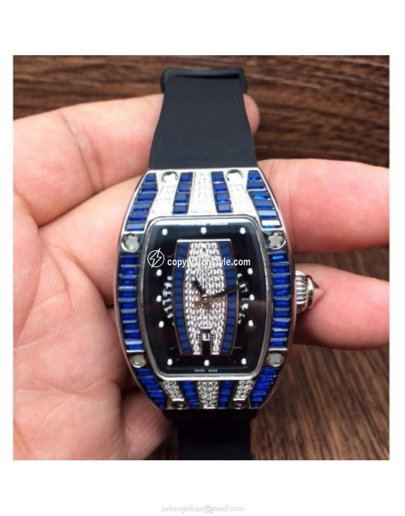 Richard Mille RM007 Lady Stainless Steel Blue Diamonds Richard Mille RM007 Lady Stainless Steel Blue Diamonds